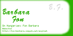 barbara fon business card